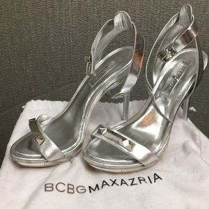 Silver formal sandals